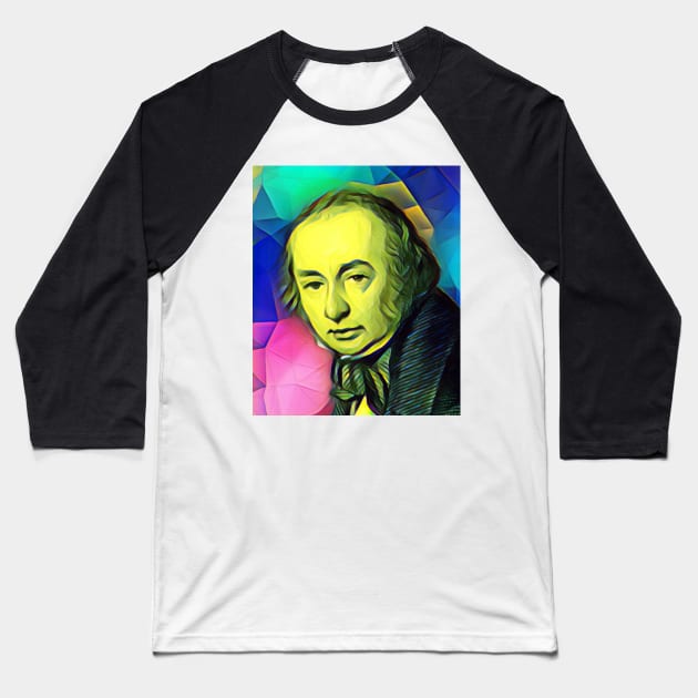 Isambard Kingdom Brunel Colourful Portrait | Isambard Kingdom Brunel Artwork 7 Baseball T-Shirt by JustLit